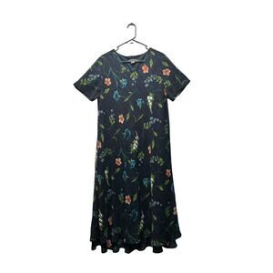 Lane Bryant Modest Maxi Womens Floral Layered Dress Size 14/16